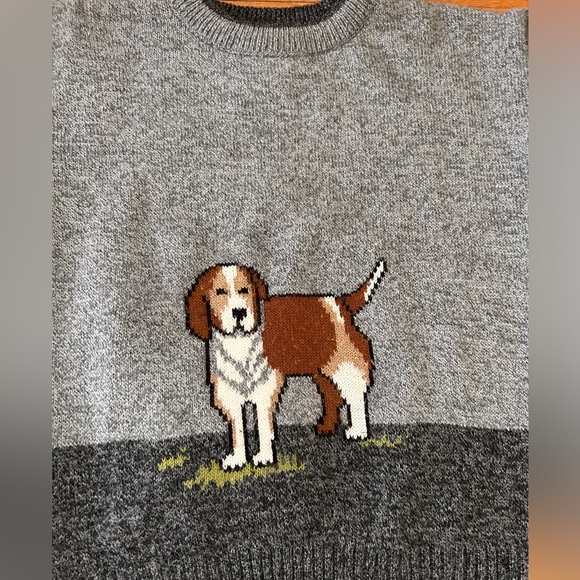 Plaid Moose Kids Dog Pullover Sweater - Size M (5/6) - Picture 2 of 8